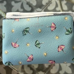 Coach nwt beach umbrella wristlet